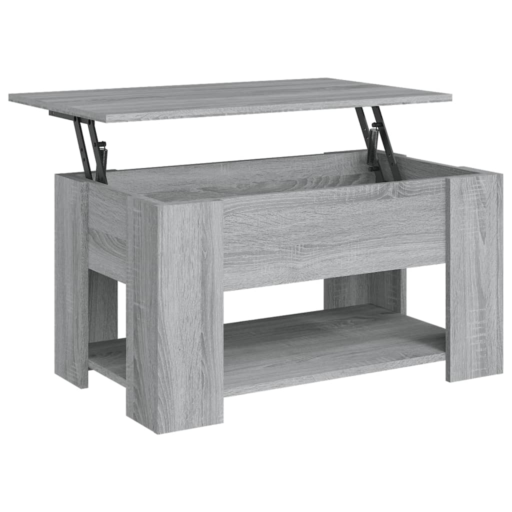 Salontafel 79x49x41 cm bewerkt hout eikenkleurig