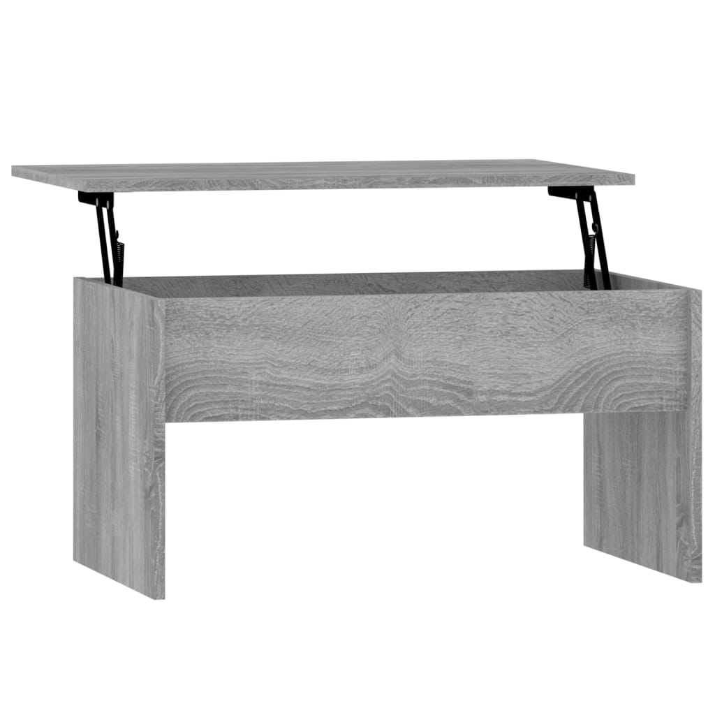 Table basse 80x50,5x41,5 cm en bois travaillé