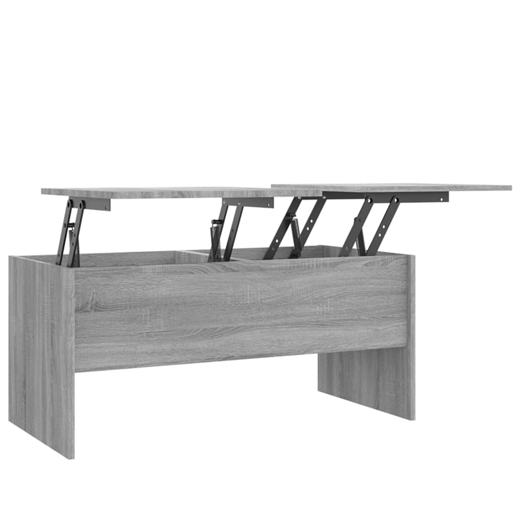 Table basse 102x50,5x46,5 cm en bois travaillé