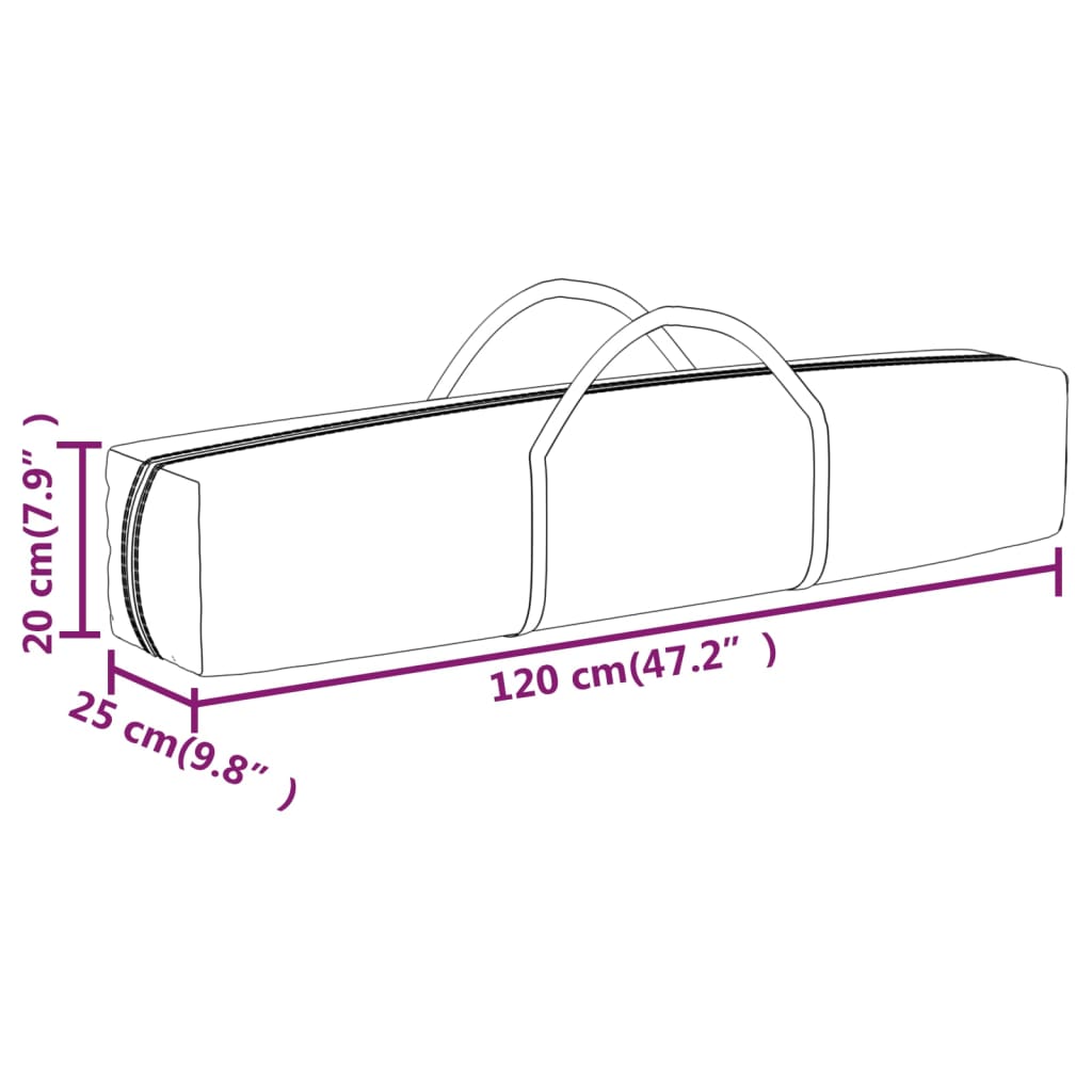 Partytent inklapbaar met zijwanden 3x6 m antracietkleurig