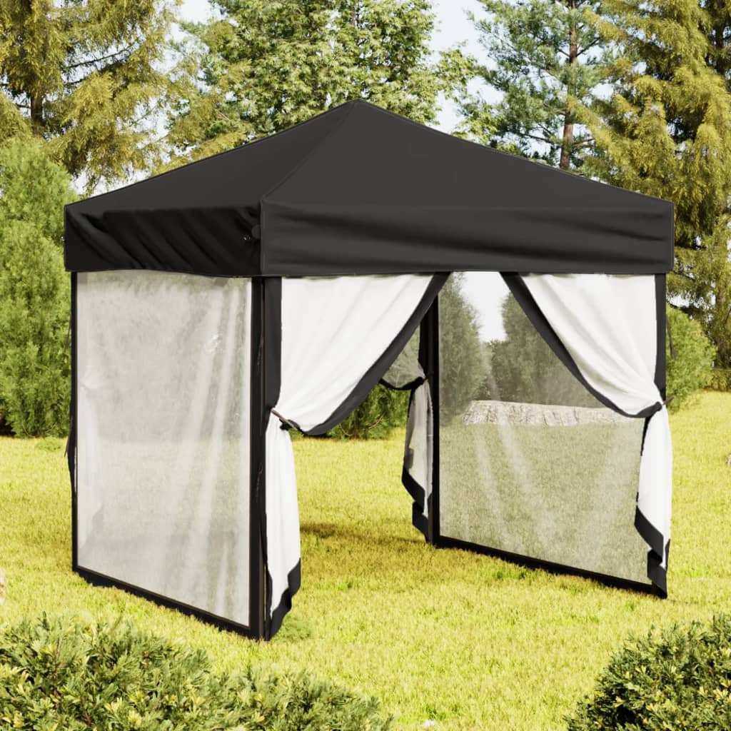 Partytent inklapbaar met zijwanden 3x6 m crèmekleurig