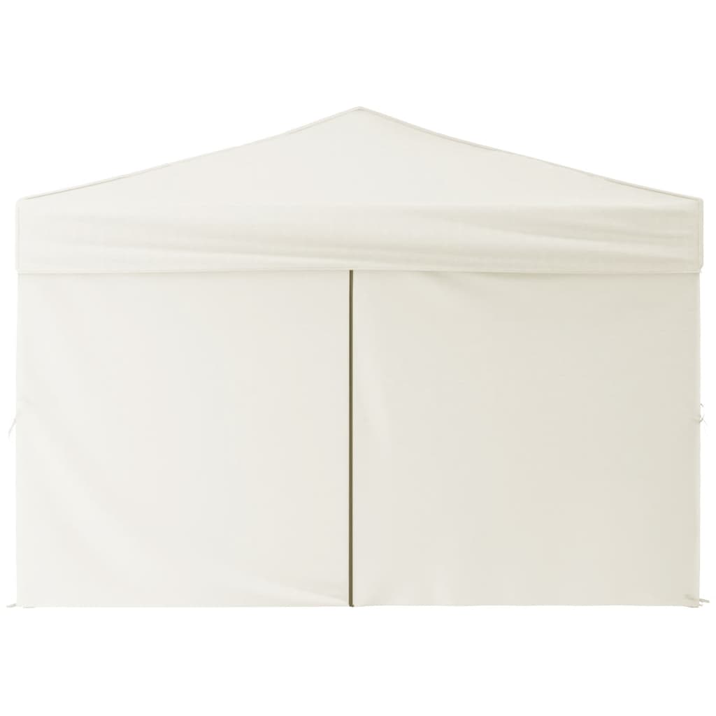 Tente de fête pliable avec parois latérales 2x2 m couleur crème