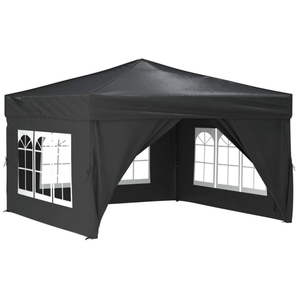 Tente de fête pliable avec parois latérales 2x2 m couleur crème