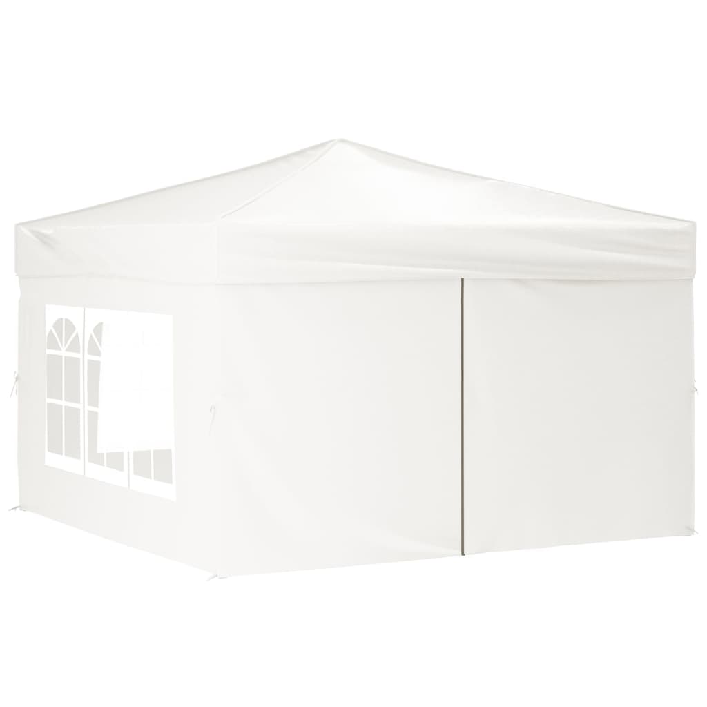 Partytent inklapbaar met zijwanden 2x2 m crèmekleurig