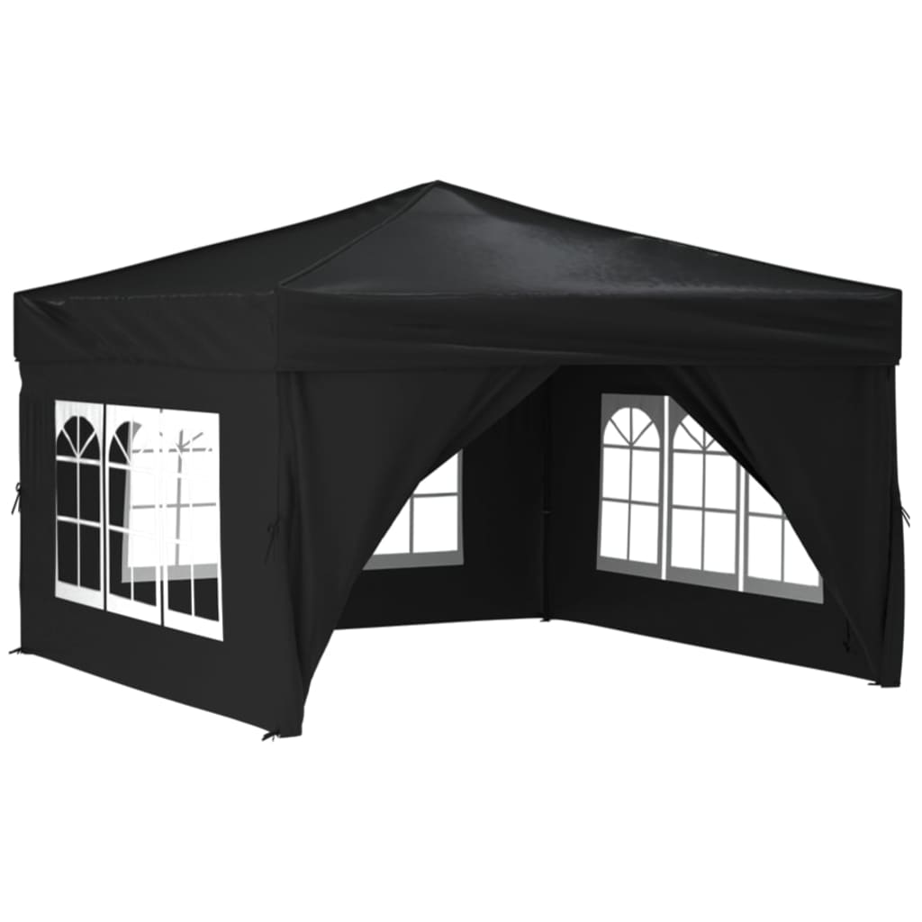 Partytent inklapbaar met zijwanden 3x6 m antracietkleurig