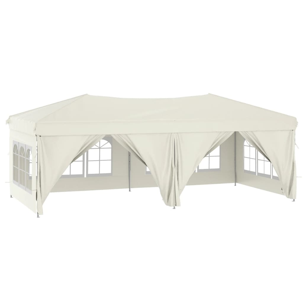 Partytent inklapbaar met zijwanden 3x6 m antracietkleurig