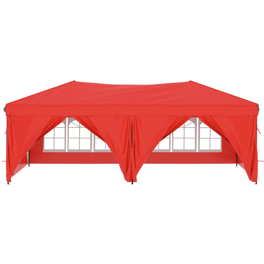 Partytent inklapbaar met zijwanden 3x6 m antracietkleurig