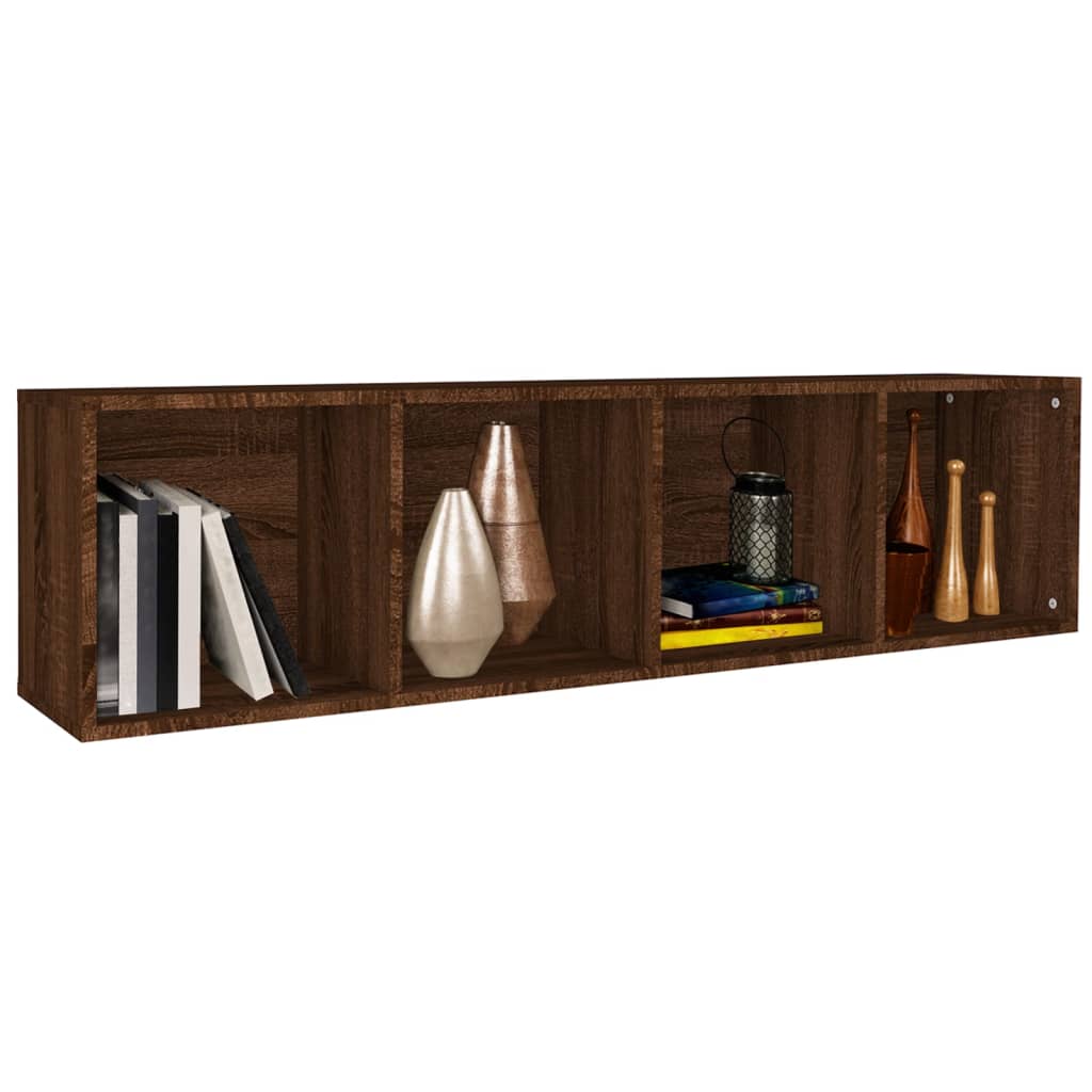 Boekenkast/tv-meubel 36x30x143 cm bewerkt hout