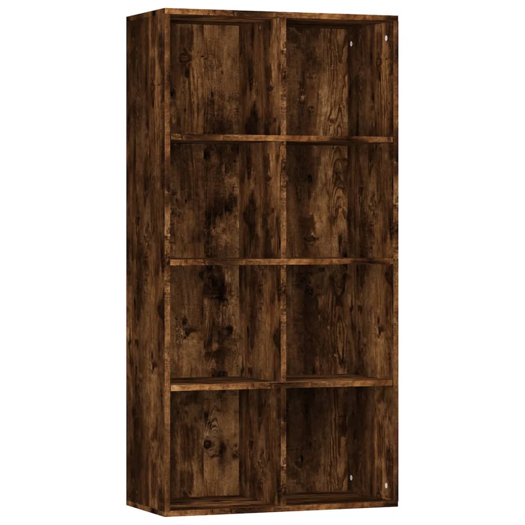 Boekenkast/dressoir 66x30x130 cm bewerkt hout eikenkleur