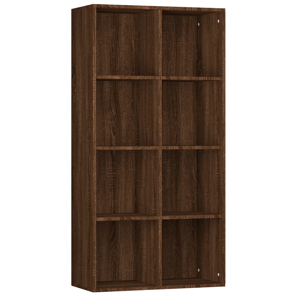 Boekenkast/dressoir 66x30x130 cm bewerkt hout eikenkleur