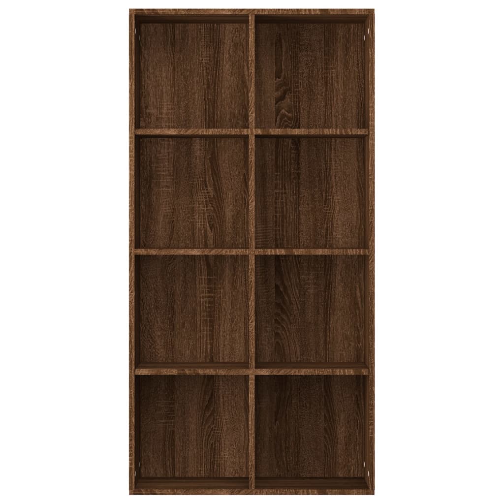 Boekenkast/dressoir 66x30x130 cm bewerkt hout eikenkleur