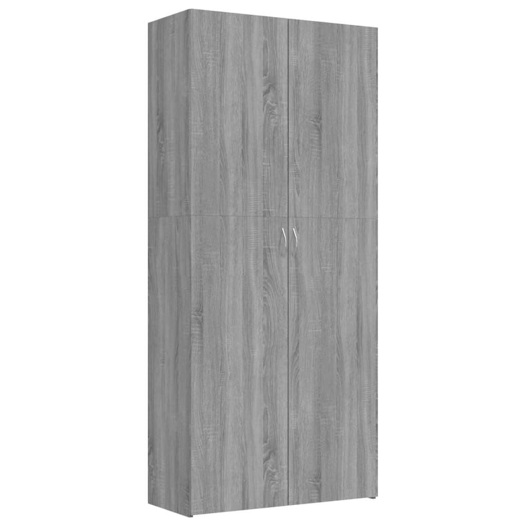 Schoenenkast 80x35,5x180cm bewerkt hout eikenkleurig