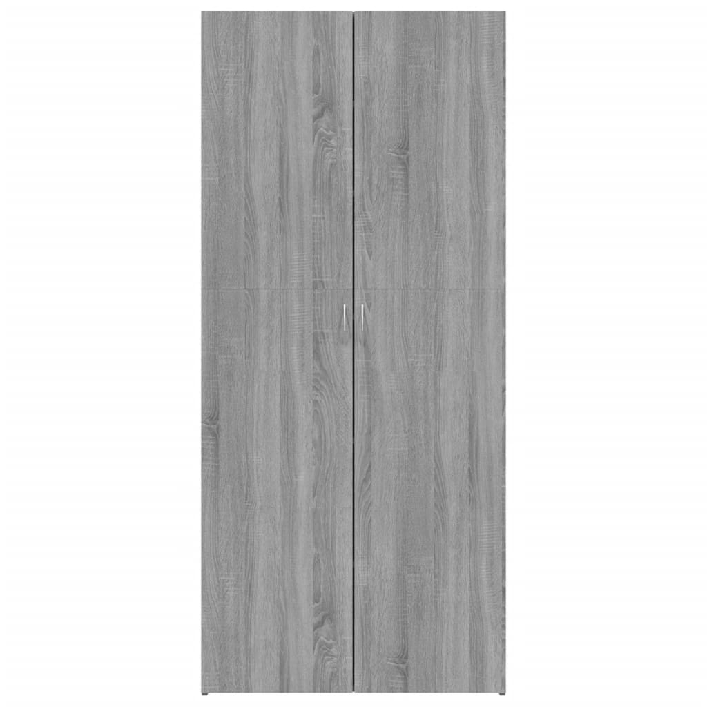 Schoenenkast 80x35,5x180cm bewerkt hout eikenkleurig