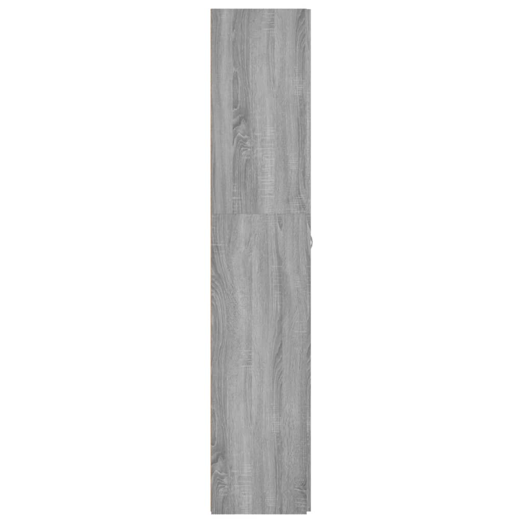 Schoenenkast 80x35,5x180cm bewerkt hout eikenkleurig