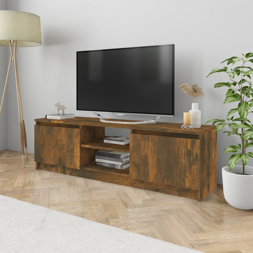 Tv-meubel 120x30x35,5 cm bewerkt hout eikenkleurig