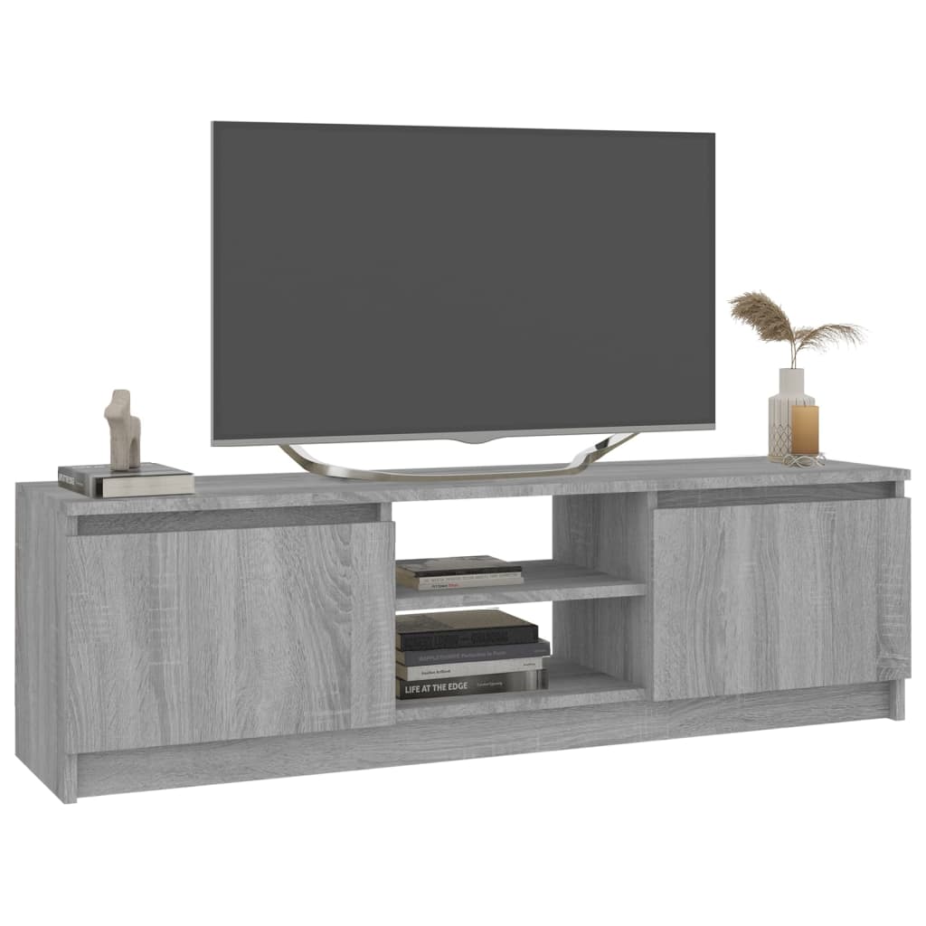 Meuble TV 120x30x35,5 cm en bois travaillé