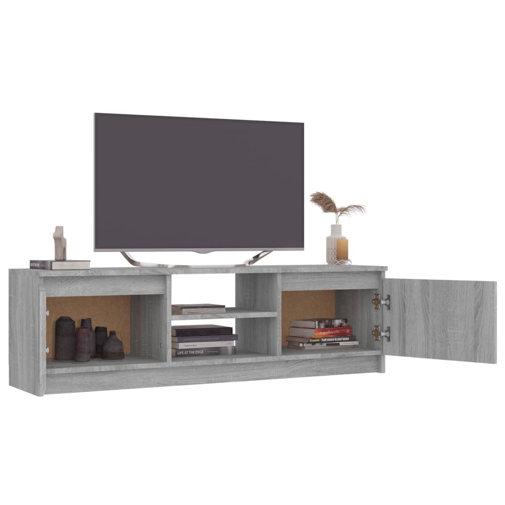 Meuble TV 120x30x35,5 cm en bois travaillé