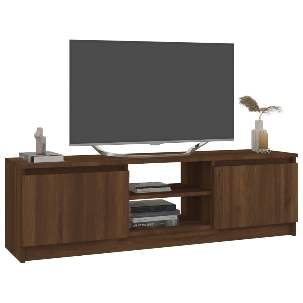 Meuble TV 120x30x35,5 cm en bois travaillé