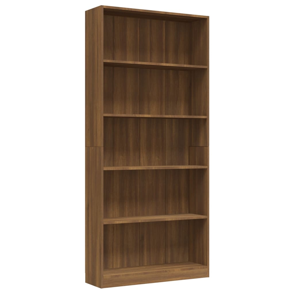 Boekenkast met 4 schappen 80x24x142 cm hout