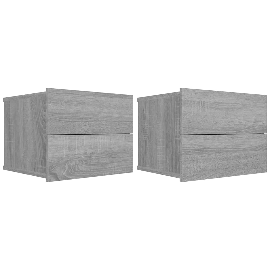 Nachtkastjes 2 st 40x30x30 cm bewerkt hout