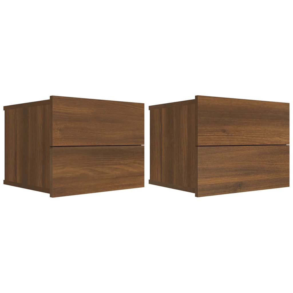 Tables de chevet 2 pcs 40x30x30 cm bois fini