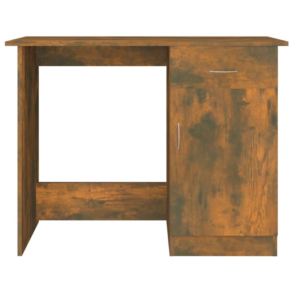 Bureau 100x50x76 cm bewerkt hout bruin eikenkleur