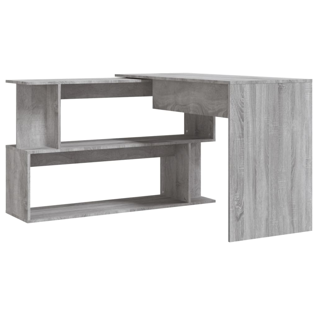 Hoekbureau 200x50x76 cm bewerkt hout eikenkleurig