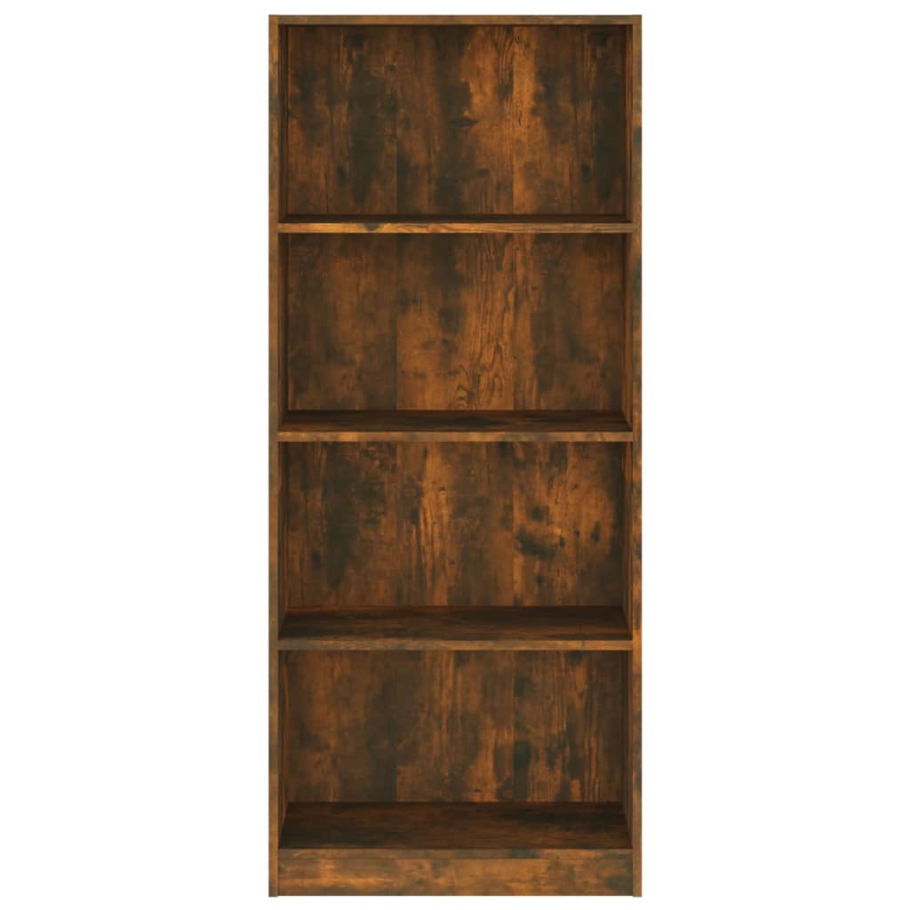 Boekenkast 60x24x175 cm bewerkt hout eikenkleurig