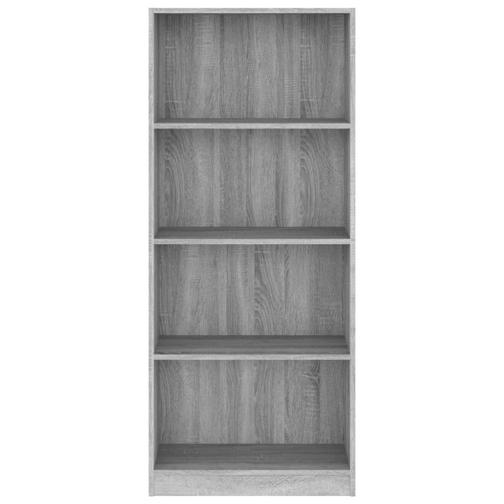 Boekenkast met 4 schappen 80x24x142 cm hout