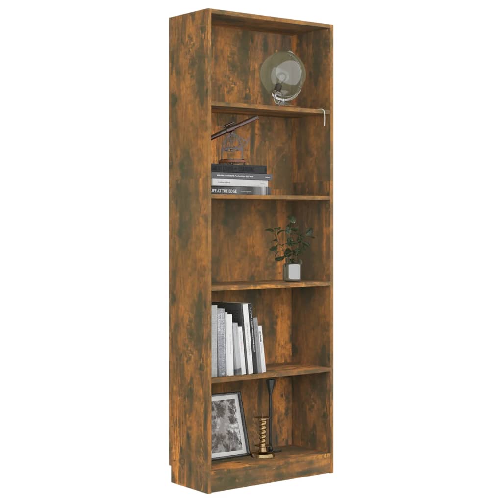 Boekenkast met 4 schappen 80x24x142 cm hout