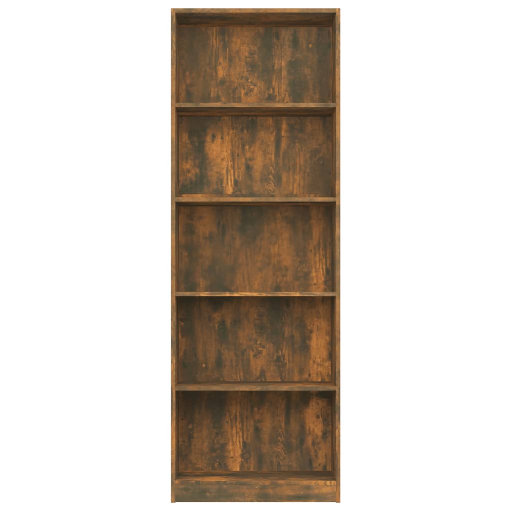 Boekenkast 60x24x175 cm bewerkt hout eikenkleurig