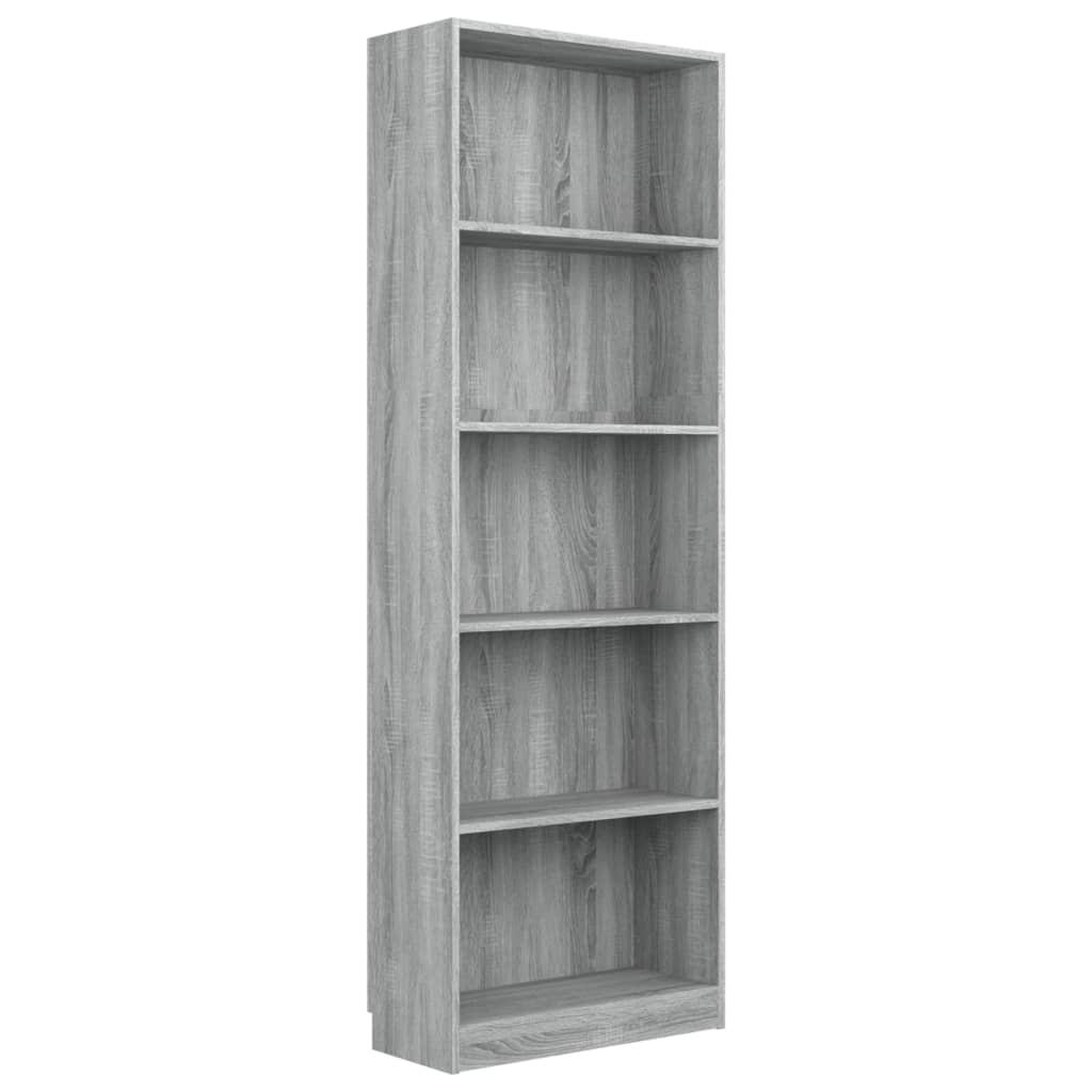 Boekenkast met 4 schappen 80x24x142 cm hout