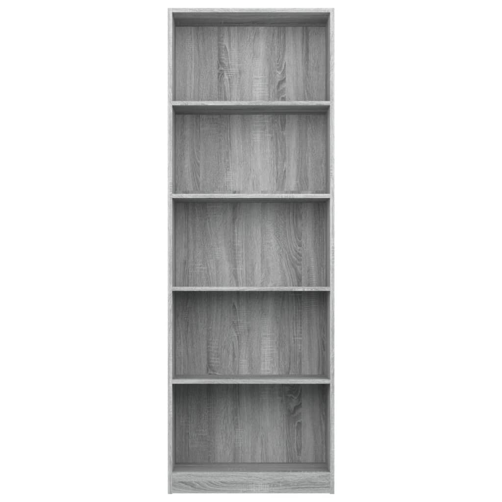 Boekenkast met 4 schappen 80x24x142 cm hout