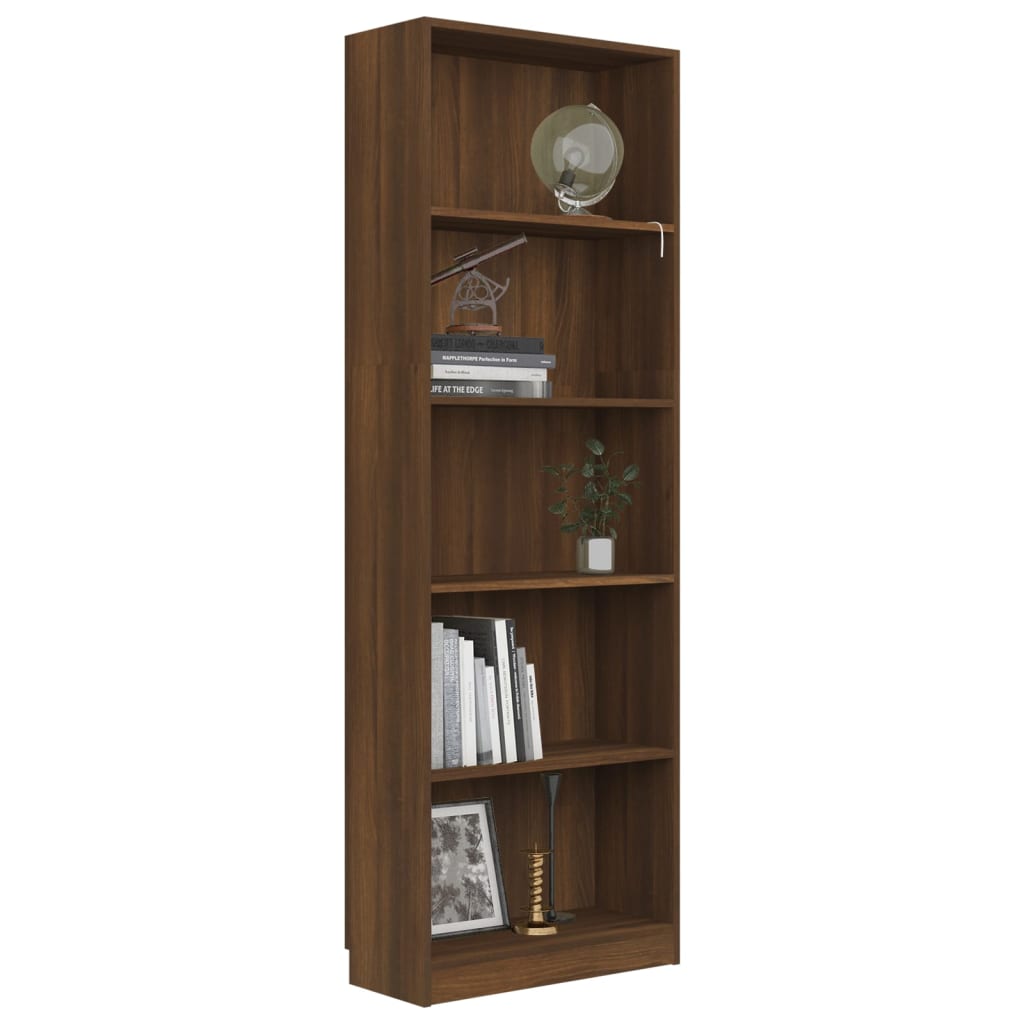 Boekenkast met 4 schappen 80x24x142 cm hout