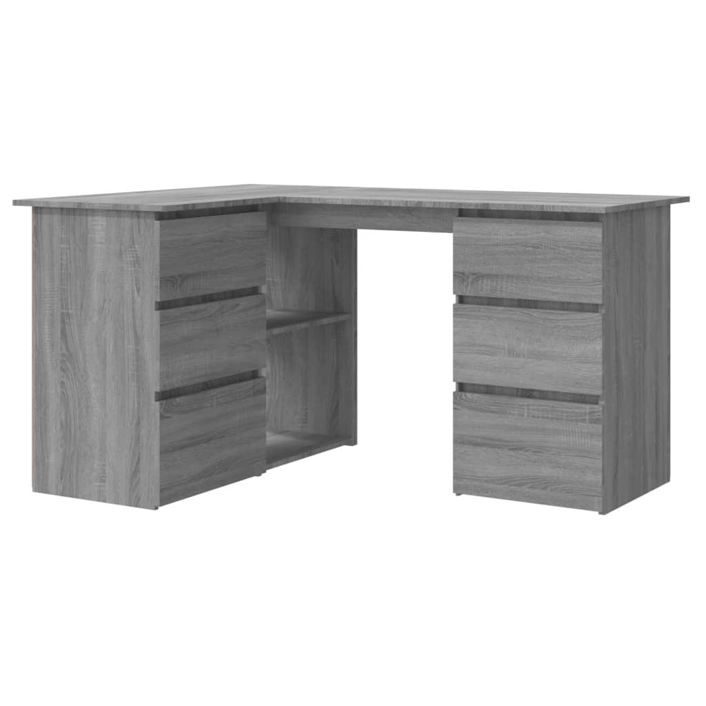 Hoekbureau 145x100x76 cm bewerkt hout