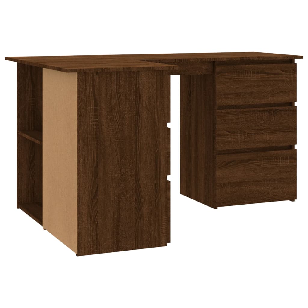 Hoekbureau 145x100x76 cm bewerkt hout