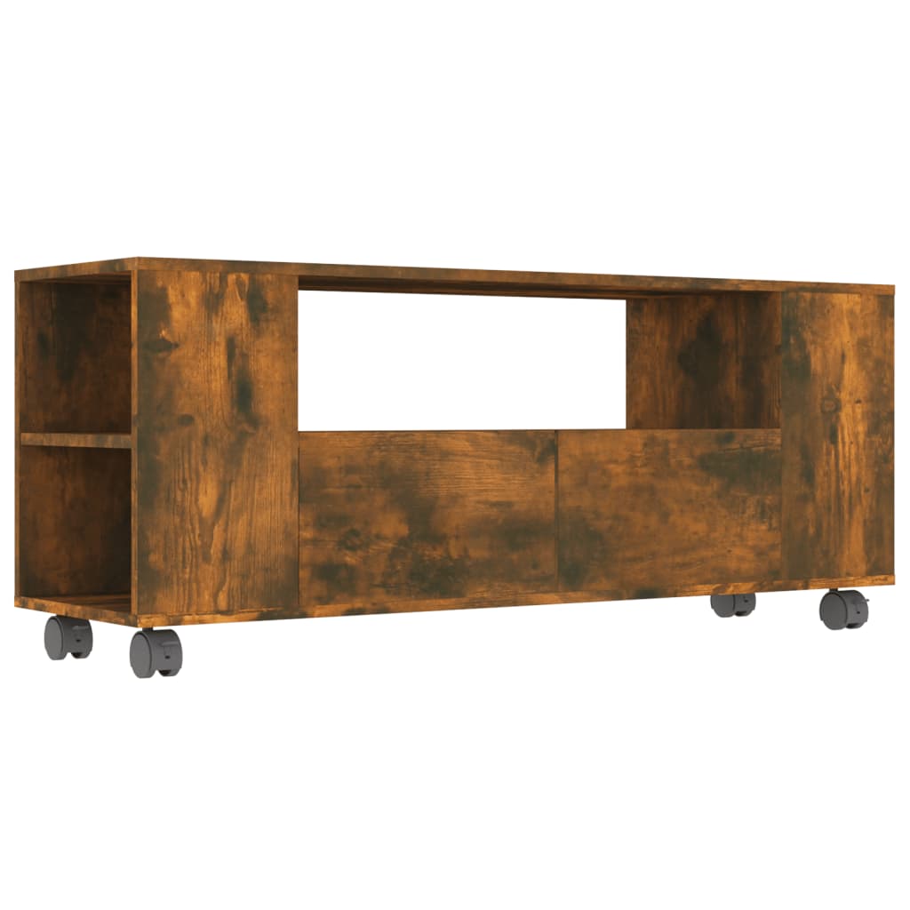 Tv-meubel 120x35x48 cm bewerkt hout eikenkleurig