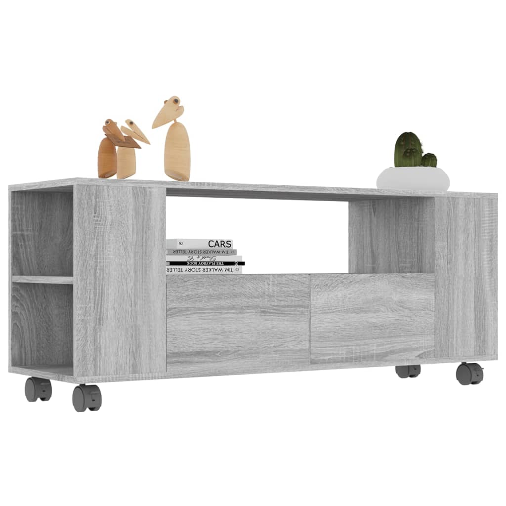 Tv-meubel 120x35x48 cm bewerkt hout eikenkleurig