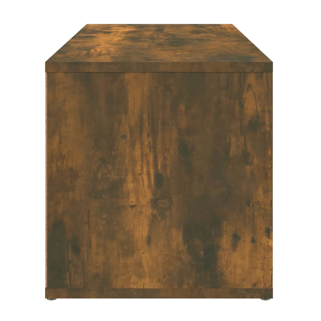 Meuble TV 80x34x36 cm ouvré en bois couleur chêne