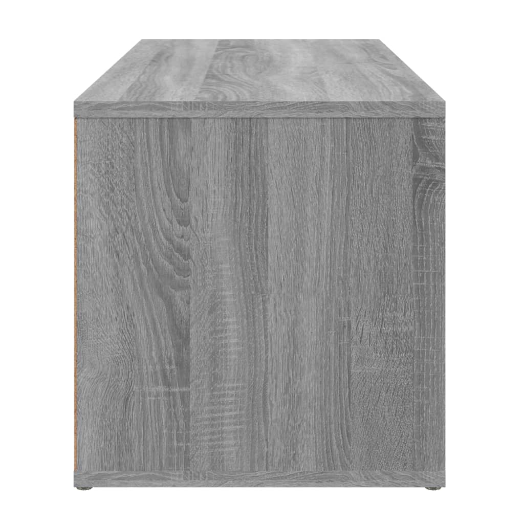 Meuble TV 80x34x36 cm ouvré en bois couleur chêne