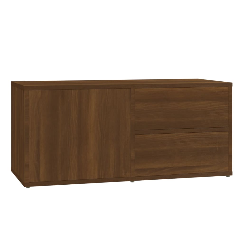 Tv-meubel 80x34x36 cm bewerkt hout eikenkleurig