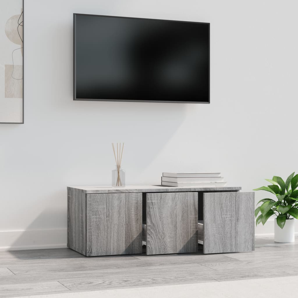 Meuble TV 80x34x30 cm en bois travaillé