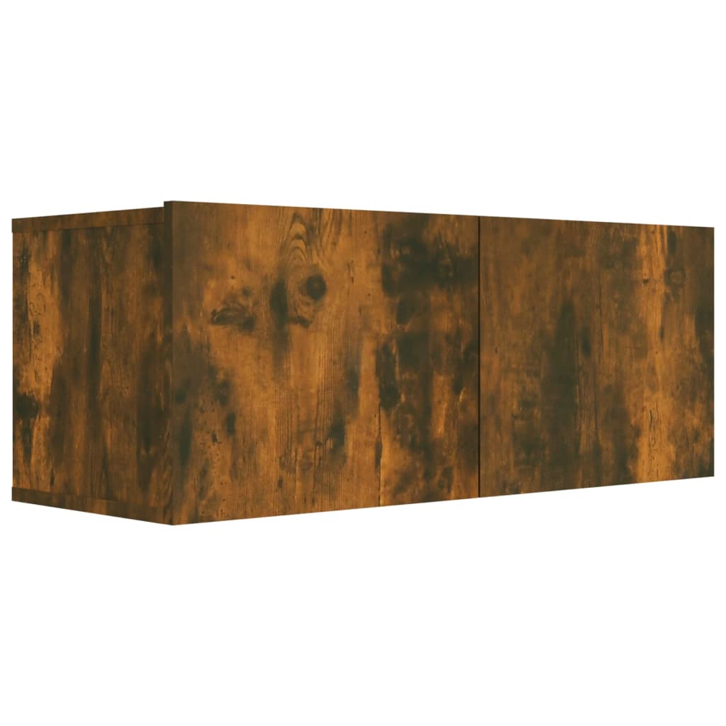 Tv-meubel 80x30x30 cm bewerkt hout bruin eikenkleur