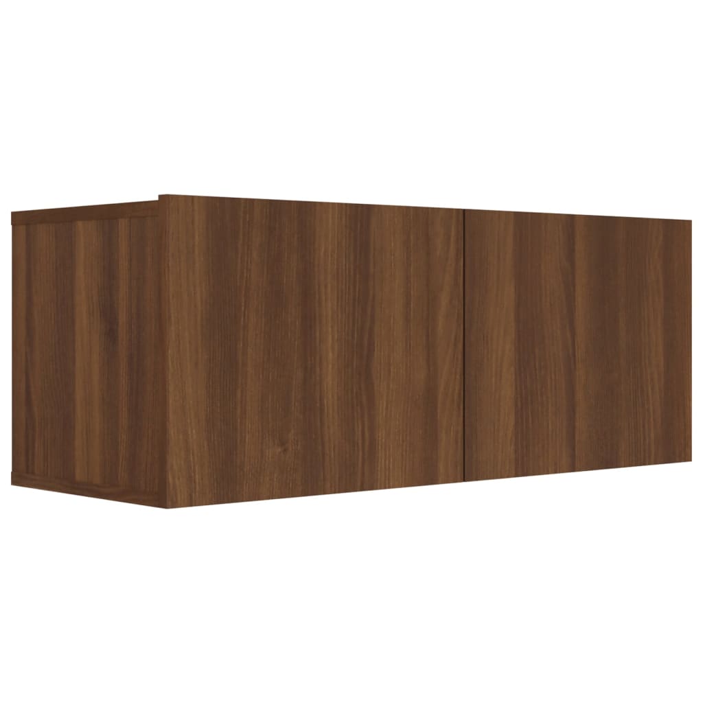 Tv-meubel 80x30x30 cm bewerkt hout bruin eikenkleur