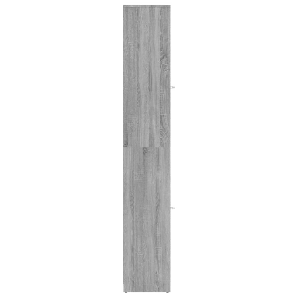 Badkamerkast 30x30x183,5 cm bewerkt hout oud houtkleurig