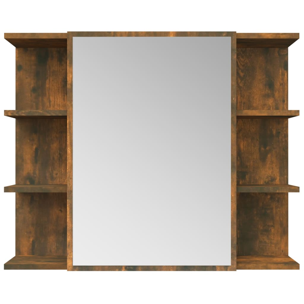 Armoire de toilette avec miroir 80x20,5x64 cm en bois travaillé