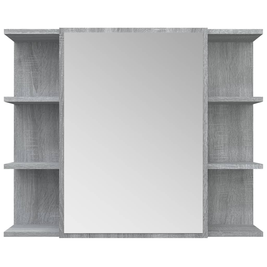 Armoire de toilette avec miroir 80x20,5x64 cm en bois travaillé