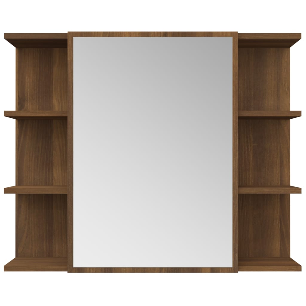 Armoire de toilette avec miroir 80x20,5x64 cm en bois travaillé