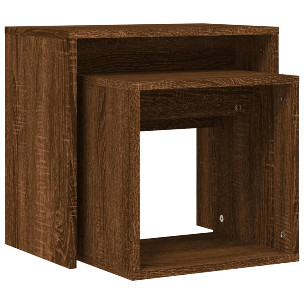 Salontafelset 48x30x45 cm bewerkt hout