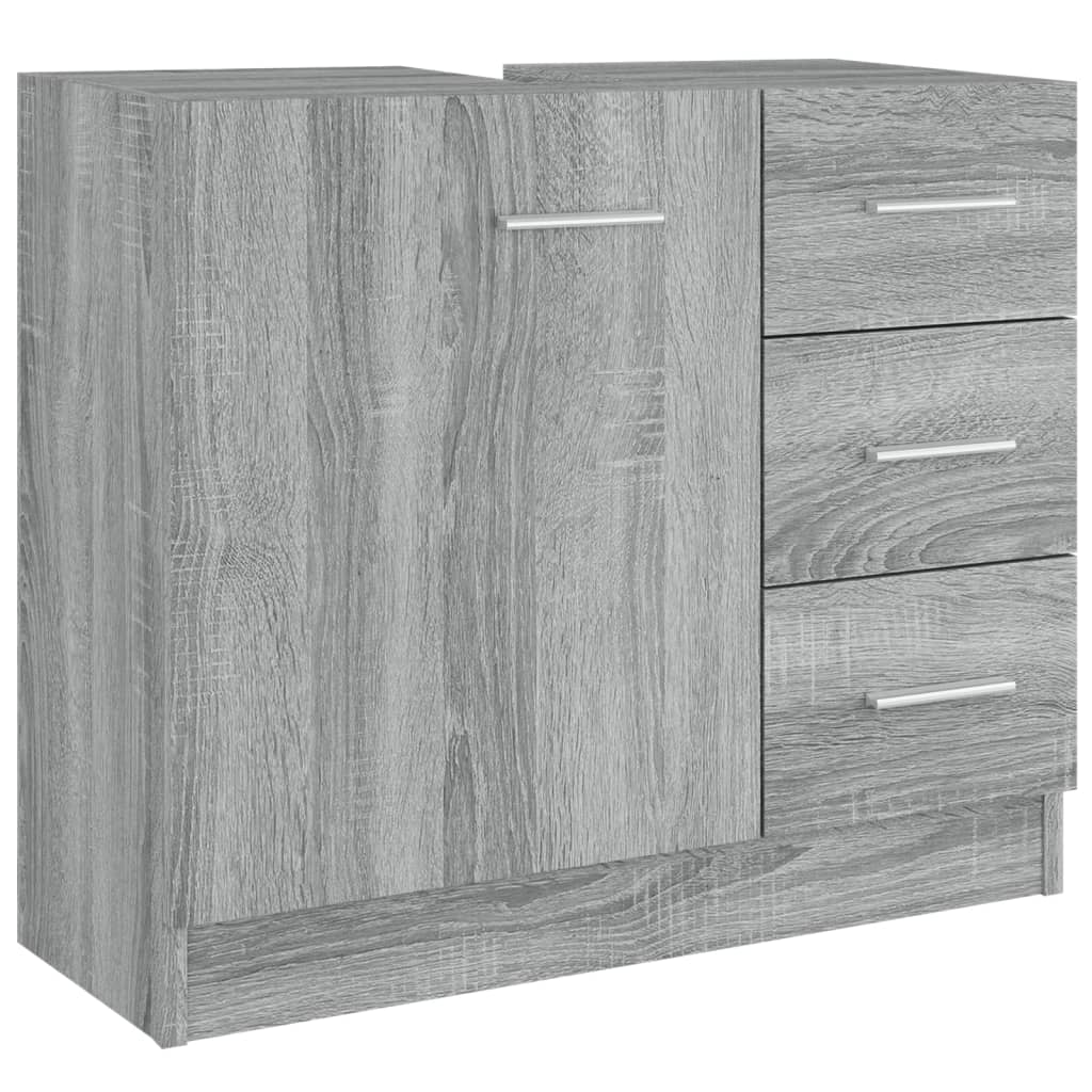 Meuble vasque 63x30x54 cm en bois travaillé